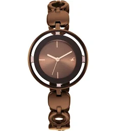 Fastrack Glitch Brown Dial Analog Watch